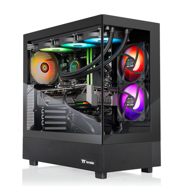Thermaltake - LCGS View 9897X-270 Gaming Desktop AMD Ryzen 7 9800X3D 2024, 32GB Memory AMD Radeon RX 9070 XT 2TB NVMe M.2 - Black