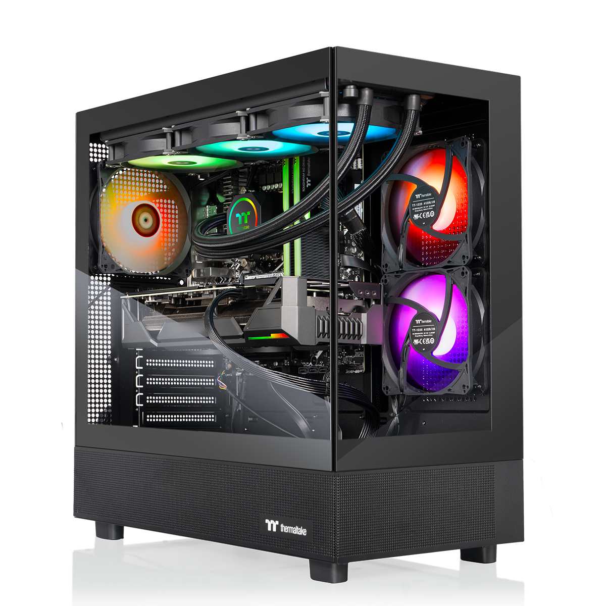 Thermaltake - LCGS View 9897X-270 Gaming Desktop AMD Ryzen 7 9800X3D, 32GB Memory, AMD Radeon RX 9070 XT, 2TB NVMe M.2 - Black