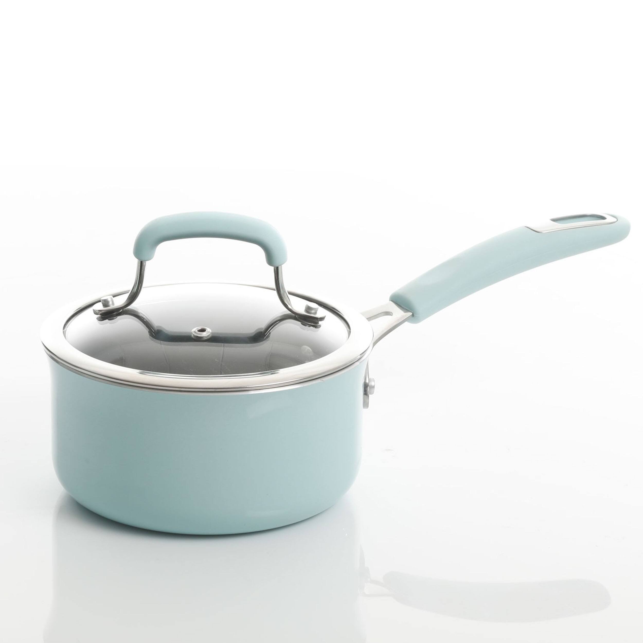 Alt View 8. Kenmore - Kenmore Elite Andover 10 Piece Nonstick Aluminum Cookware Set in Glacier Blue - Glacier Blue.