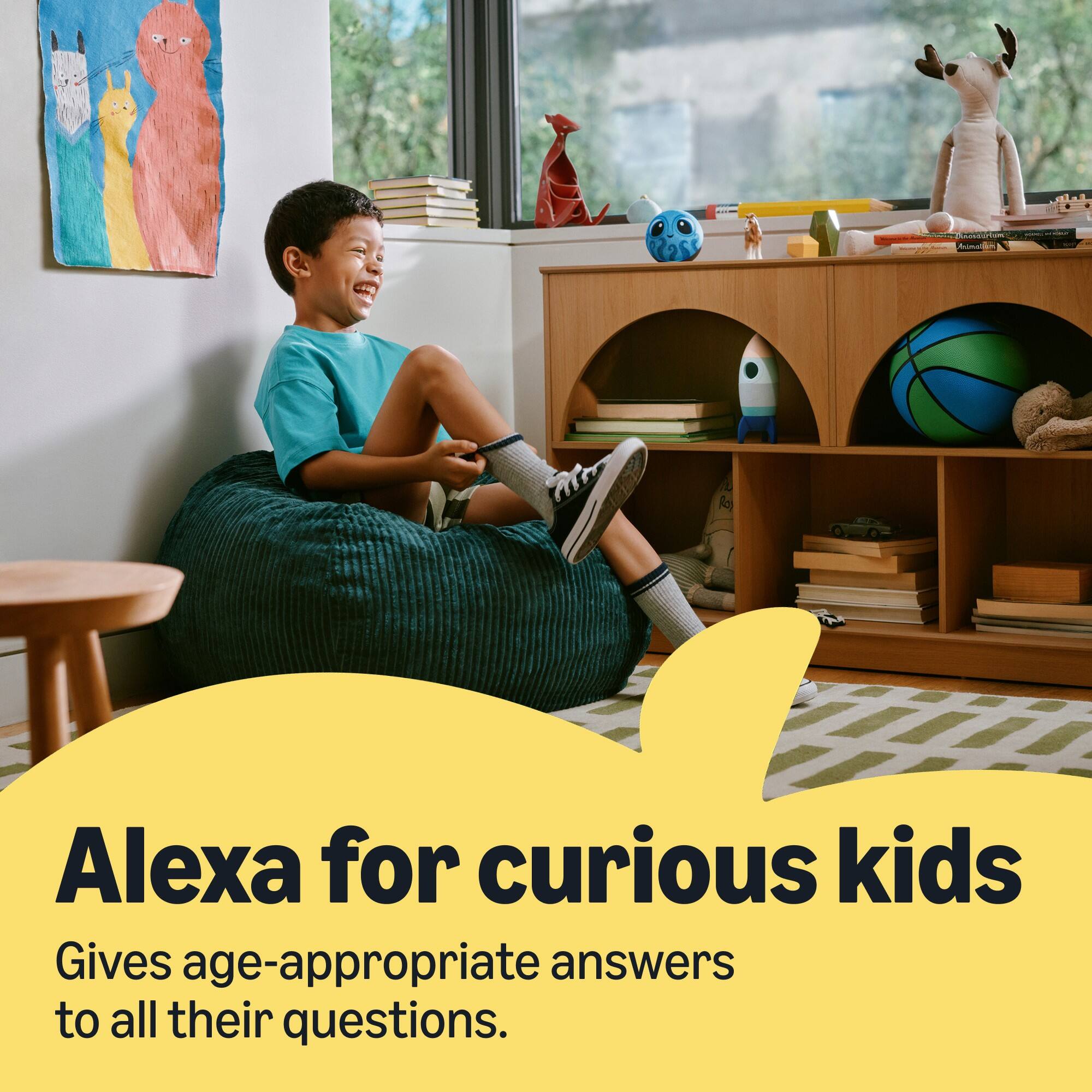Alexa for curious kids  
Gives age-appropriate answers to all their questions.