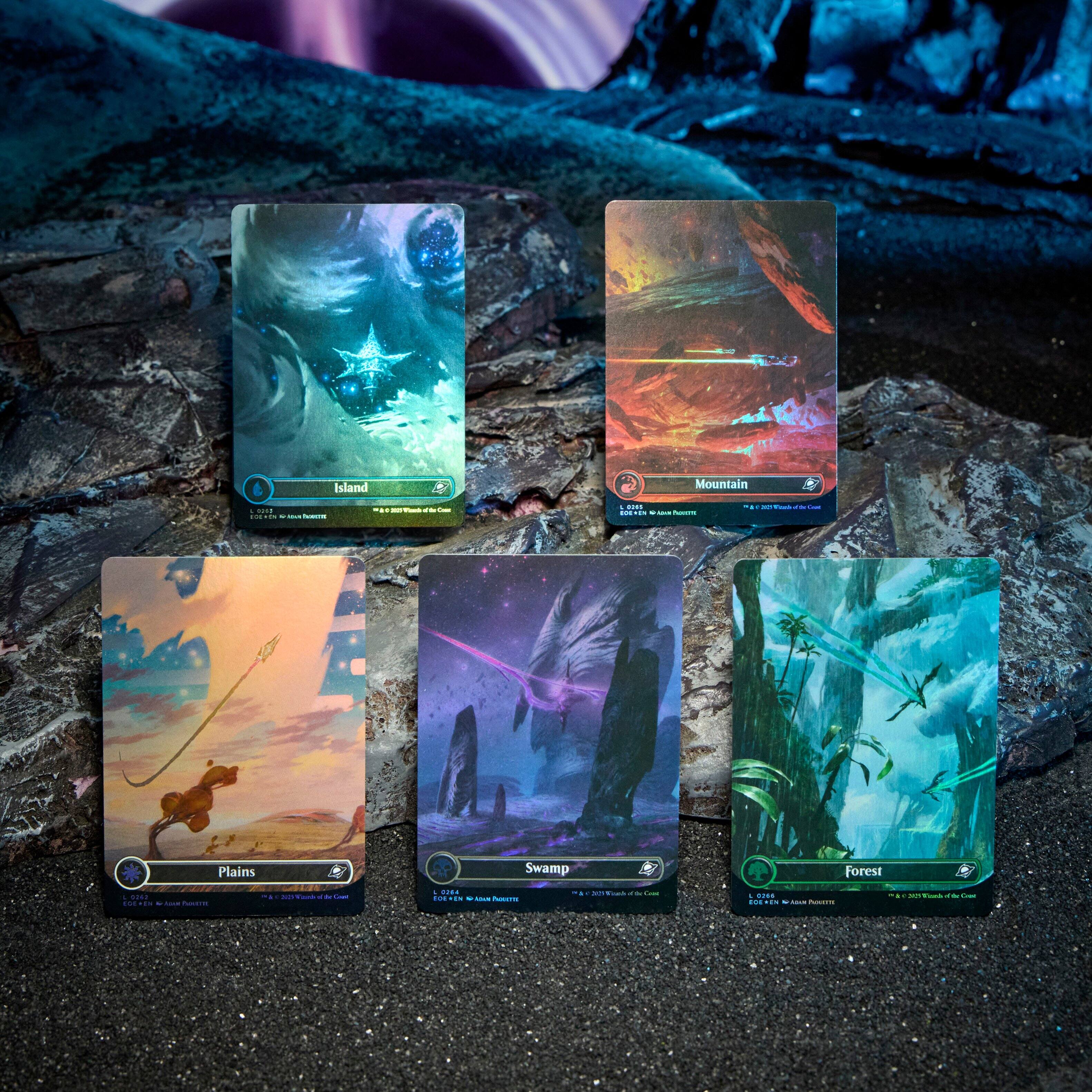 Island, Mountain, Plains, Swamp, Forest