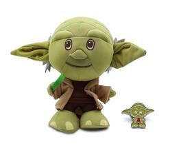 Star Wars - Yoda Stylized Plush Character And Enamel Pin | Measures 7 Inches Tall - Green