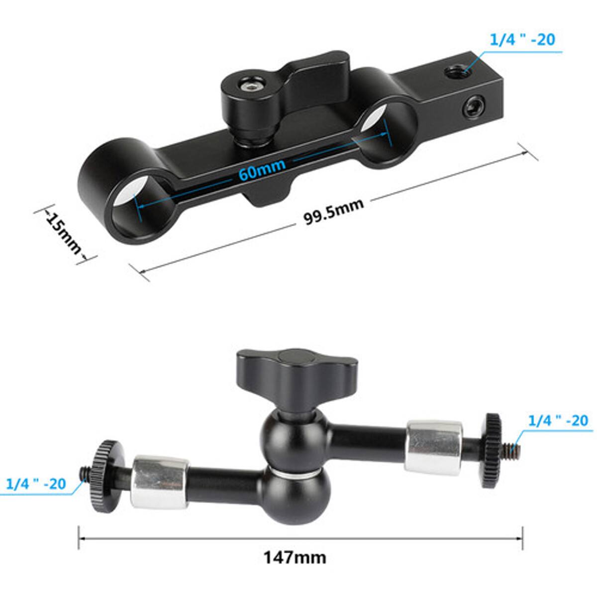 1 1/4" -20  
-15mm  
60mm  
99.5mm  
1 1/4" -20  
1/4" -20  
147mm