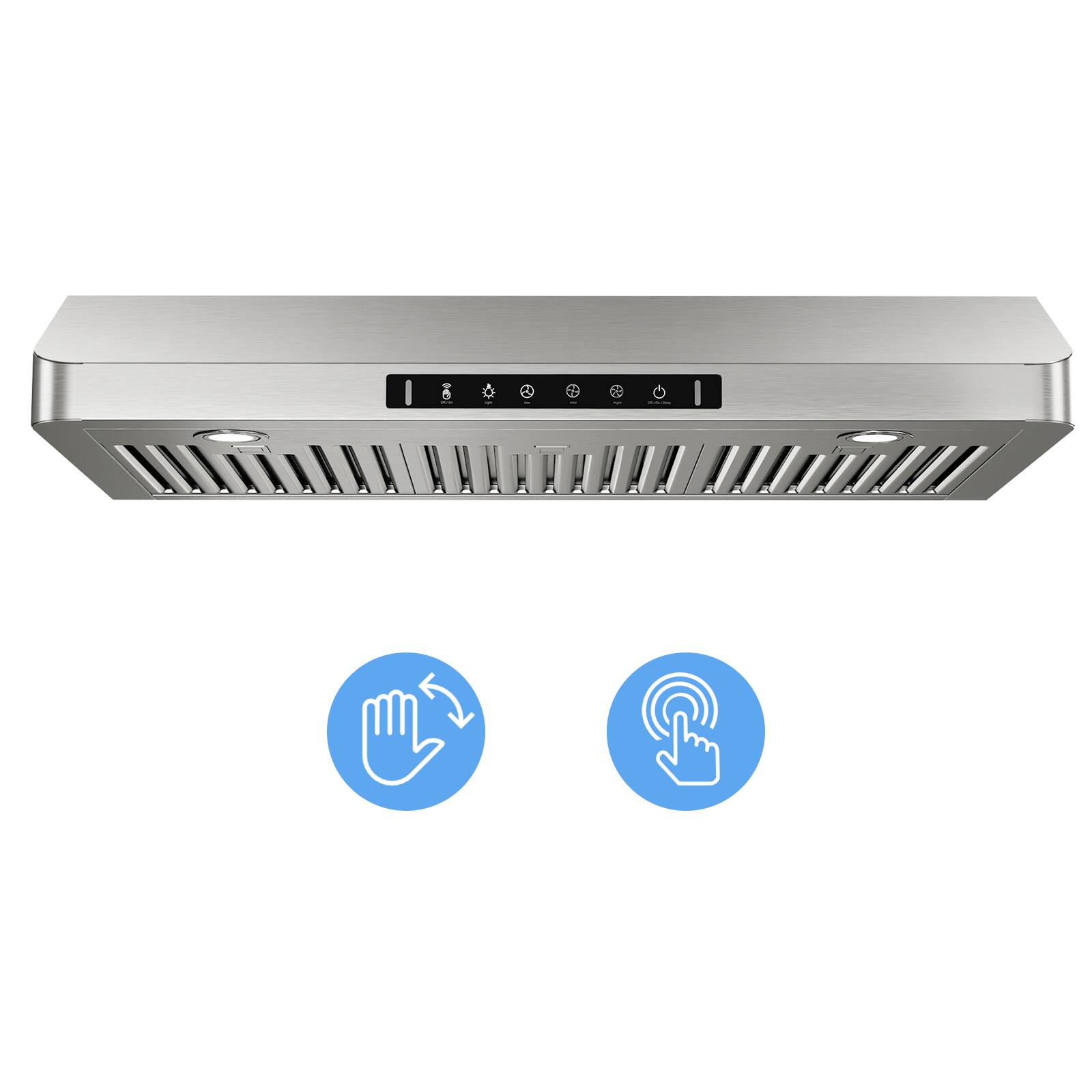 Front. VIKIO - 36 inch Ducted 900-CFM Stainless steel Under Cabinet Range Hood - Stainless steel.