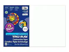 100058 Pacon TRU-RAY Construction Paper
Heavyweight Paper with Sulfite
Cartulina | Papier de bricolage
50 Sheets
12" x 18" (30.5 cm x 45.7 cm)