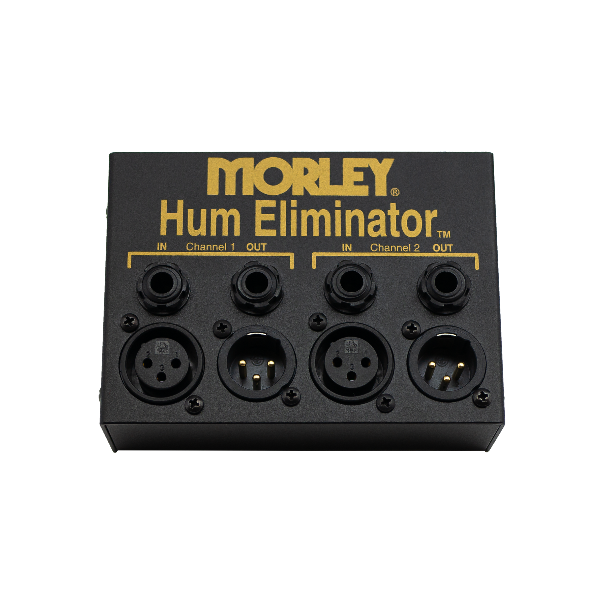 MORLEY  
Hum Eliminator™  

IN Channel 1 OUT  
IN Channel 2 OUT