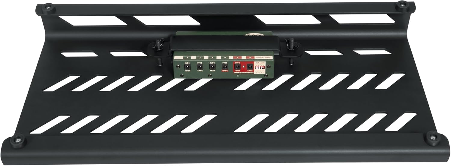 Alt View 1. Gator - Large Aluminum Pedal Board with Carry Bag and Power Supply Mounting Bracket.