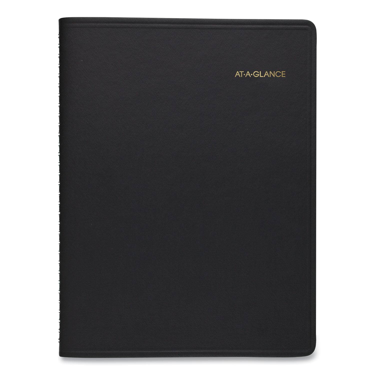 Left. AT-A-GLANCE - Weekly Appointment Book 11 x 8.25 Black Cover 13 Month Jan 2026 to Jan 2027.