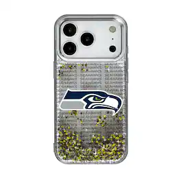 Keyscaper - NFL - Seattle Seahawks iPhone Text Backdrop Design Glitter Case - 14 - Multicolor