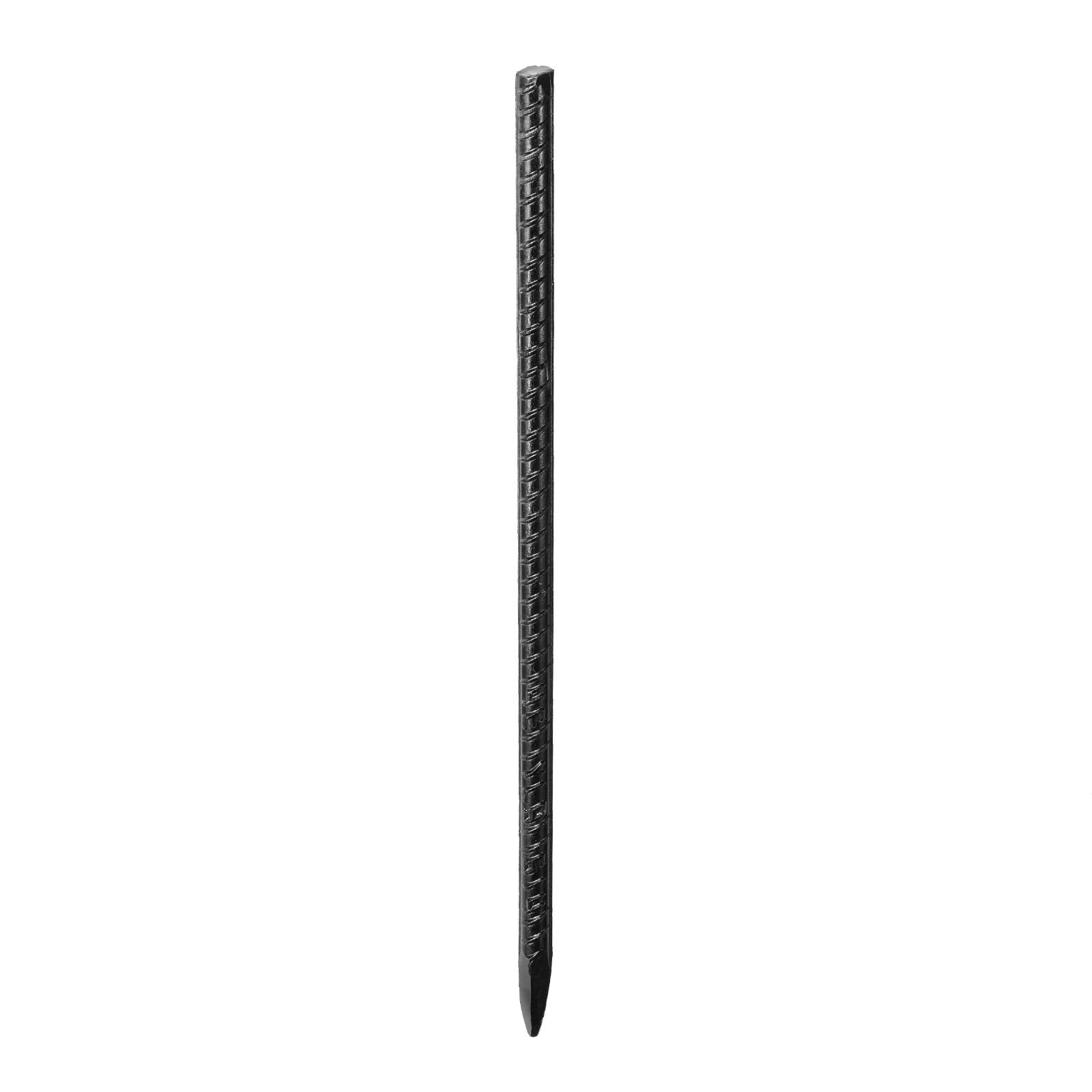 Alt View 5. VEVOR - Rebar Stakes, 16-Inch, Heavy-Duty 0.45 in Diameter, Straight Galvanized Steel Ground Anchors with Chisel Point End - Black.