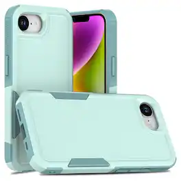 UUCOVER - Shockproof Case for iPhone 17e / iPhone 16e Hybrid Dual Layer TPU + PC Protective Anti-Slip Rugged Back Cover - Mint