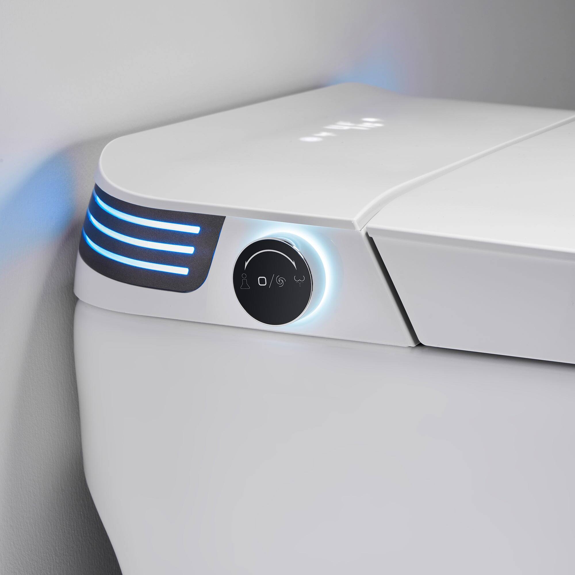 Alt View 4. Boyel Living - Smart Toilet Full Function Ceramic Body Heated Seat Multi Wash Auto Flush with Ambient Light - White.