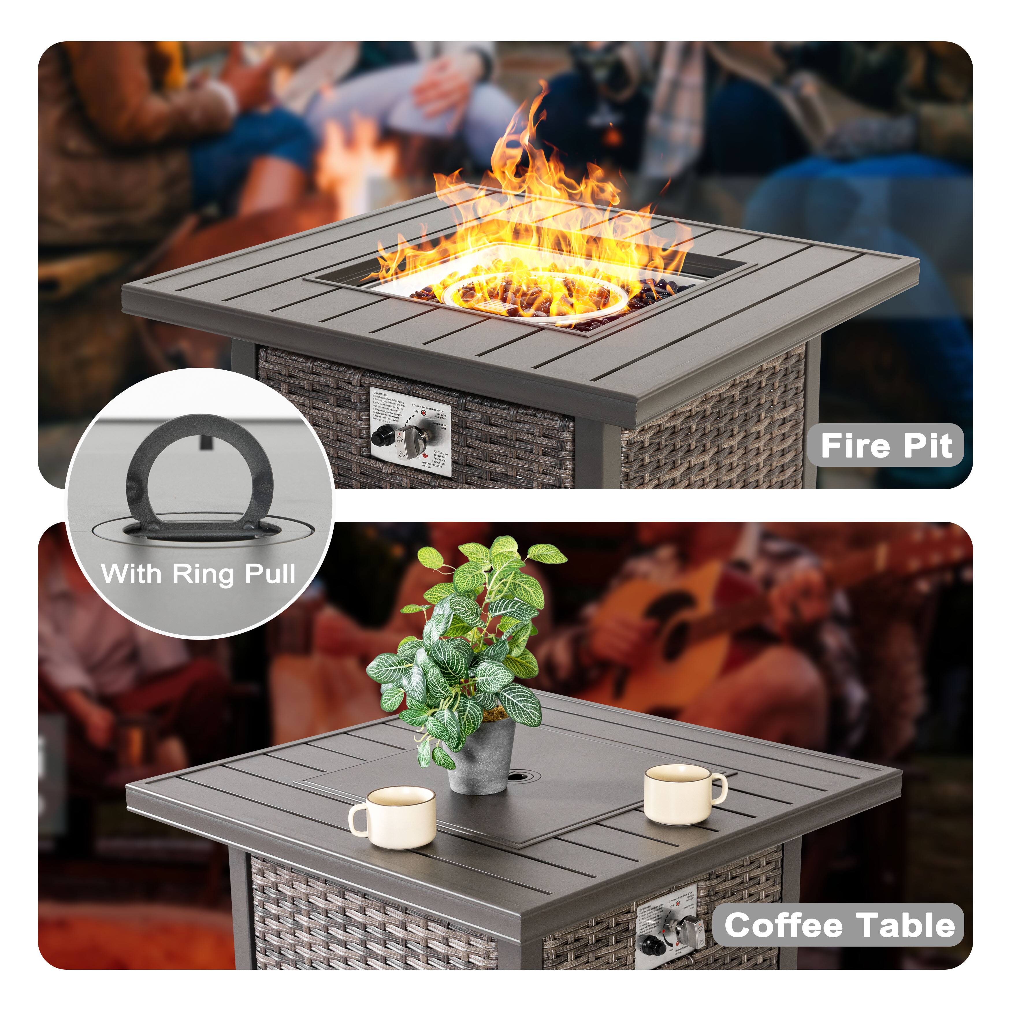 Fire Pit With Ring Pull Coffee Table

- Fire Pit
- With Ring Pull
- Coffee Table