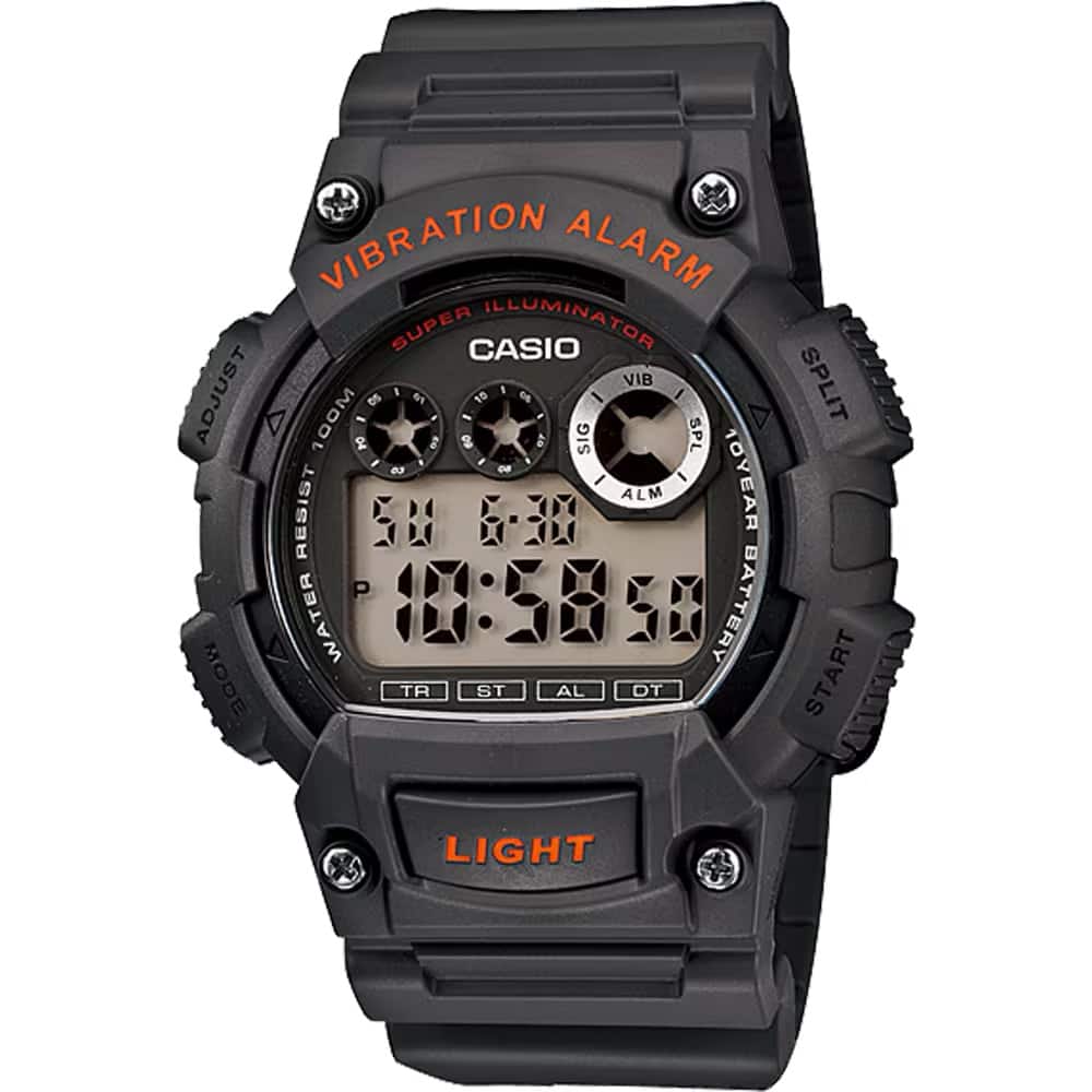 Casio - Men's Shock-Resistant Digital Sport Watch with Band- W-735H-8AV - Gray price history on PriceWatchPro