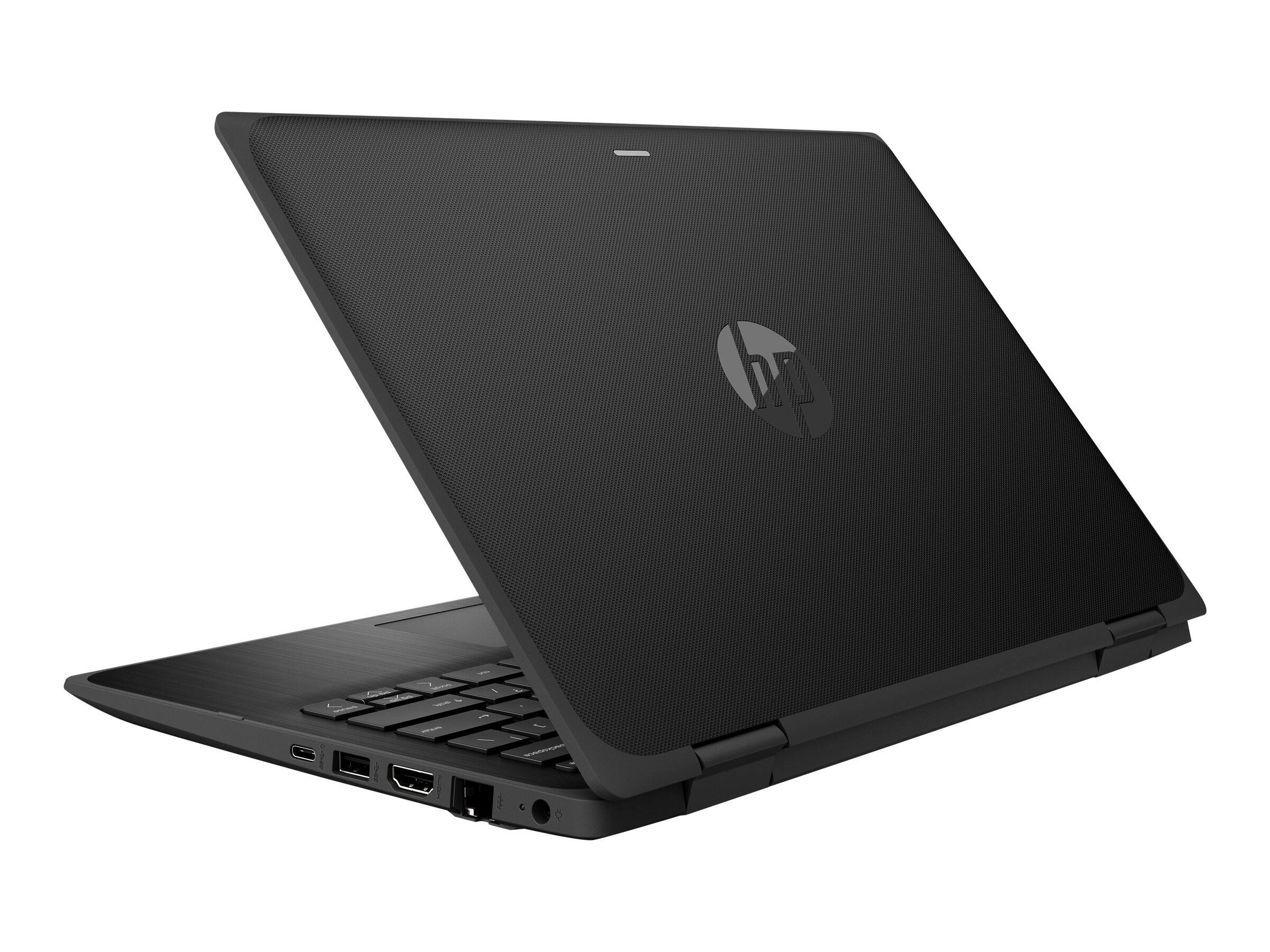 Back. HP - HP ProBook x360 11 G7 2-in-1 11.6" Touchscreen Laptop, Intel Celeron N5100, 4GB RAM, 250GB SSD, Windows 11 Pro - Black.