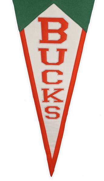 Alt View 2. Winning Streak Sports - Milwaukee Basketball Bucks NBA GIANT SIZE Pennant 17x40 Wool Pennant - Multi.