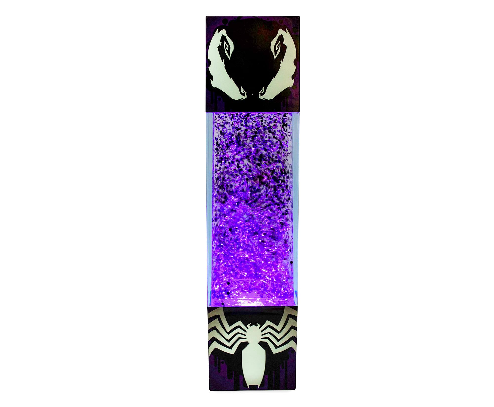 Marvel - Spider-Man Venom Glitter Motion Lamp | 13 Inches Tall - Purple
