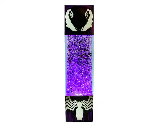 Front. Ukonic - Marvel Spider-Man Venom Glitter Motion Lamp | 13 Inches Tall - Purple.