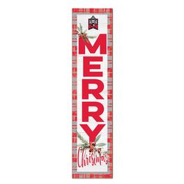 Jardine - East Stroudsburg Warriors 12'' x 48'' Outdoor Merry Christmas Leaner - White