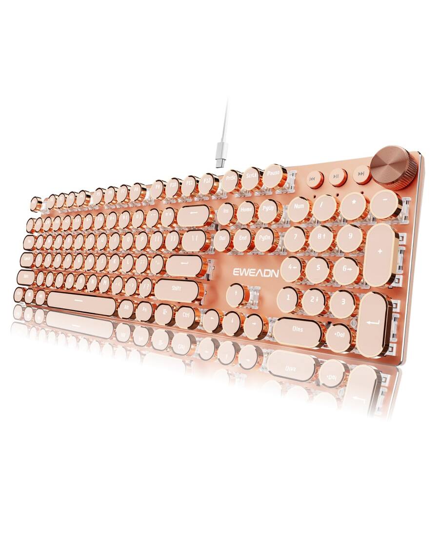 Buy Keyboard Computer Empire DigiLabs Eweadn Typewriter Style Mechanical Wired Keyboards ...