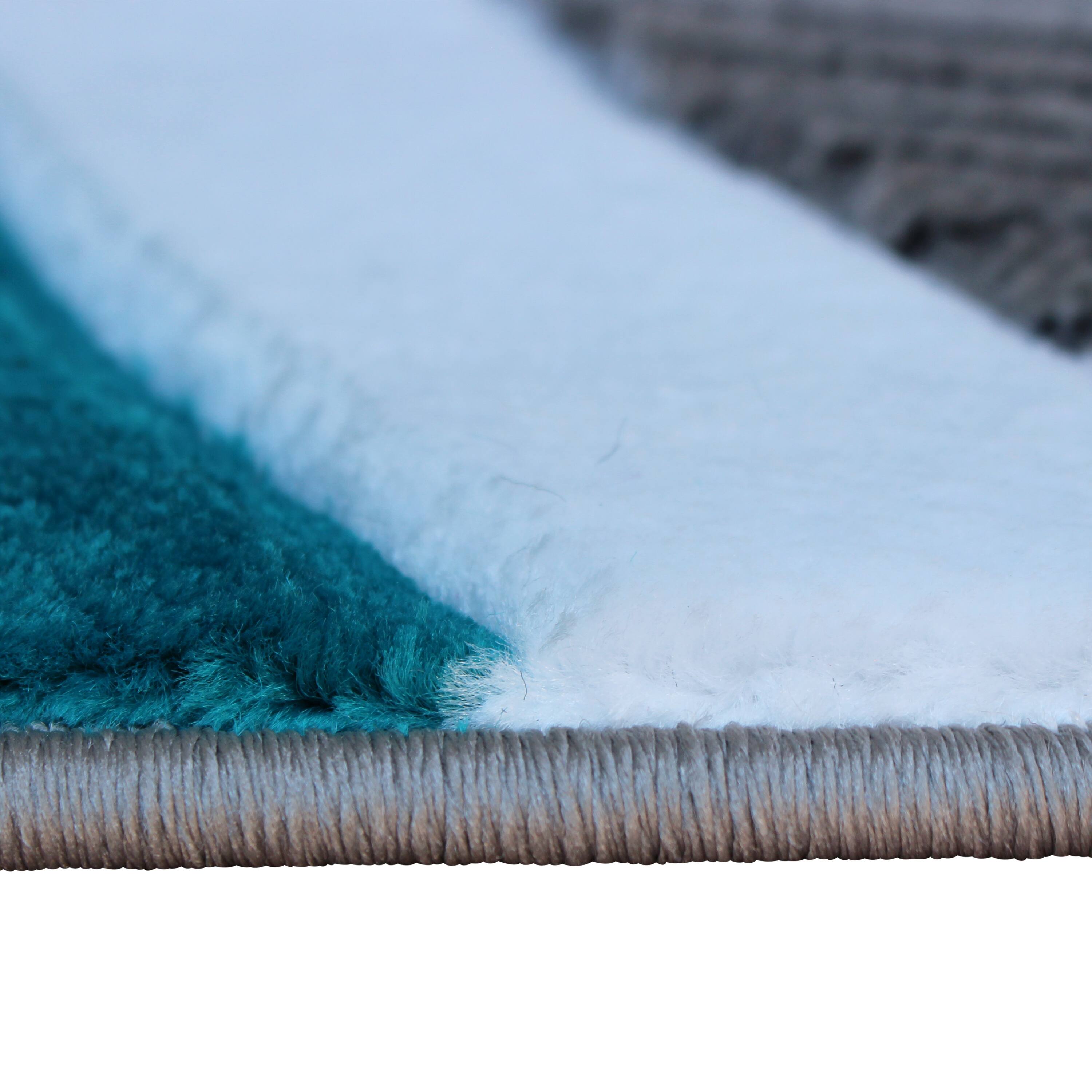 Emma + Oliver Modal Accent Rug with Modern 3D Sculpted Swirl Pattern ...