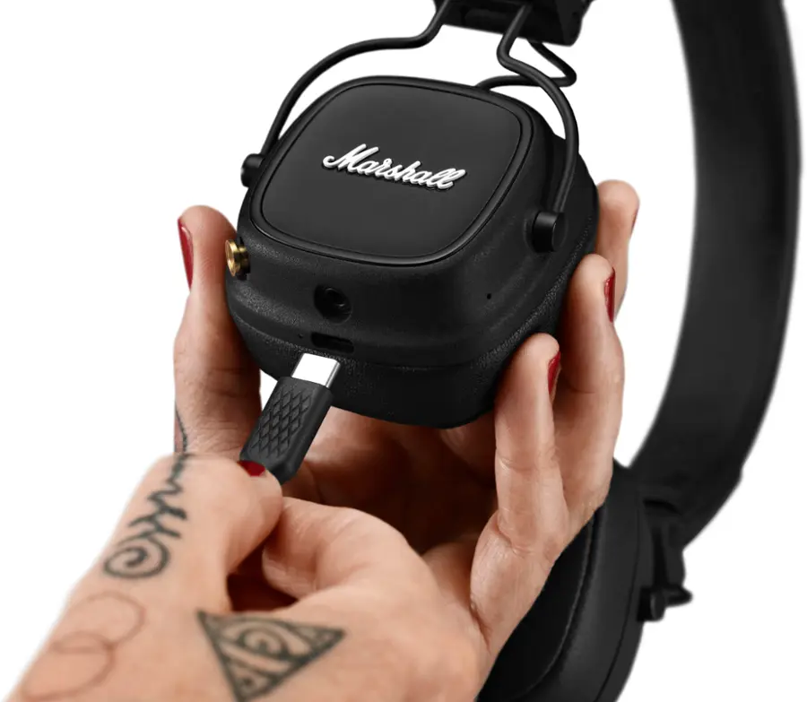 Alt View 13. Marshall - Major IV Wireless On-Ear Headphones - Black.