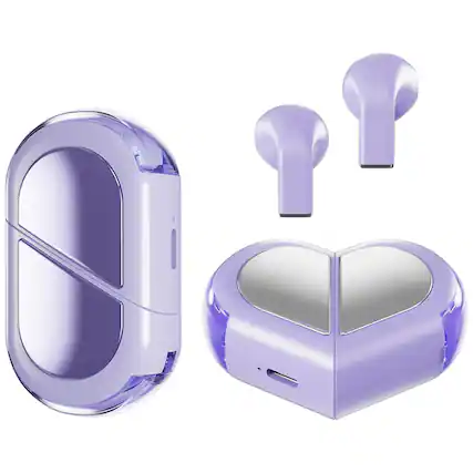 Front. YONWAY - Heart Wireless Earbud for Small Ears Canals Women, Mini Invisible Earbuds Wireless Bluetooth for iPhone Android.