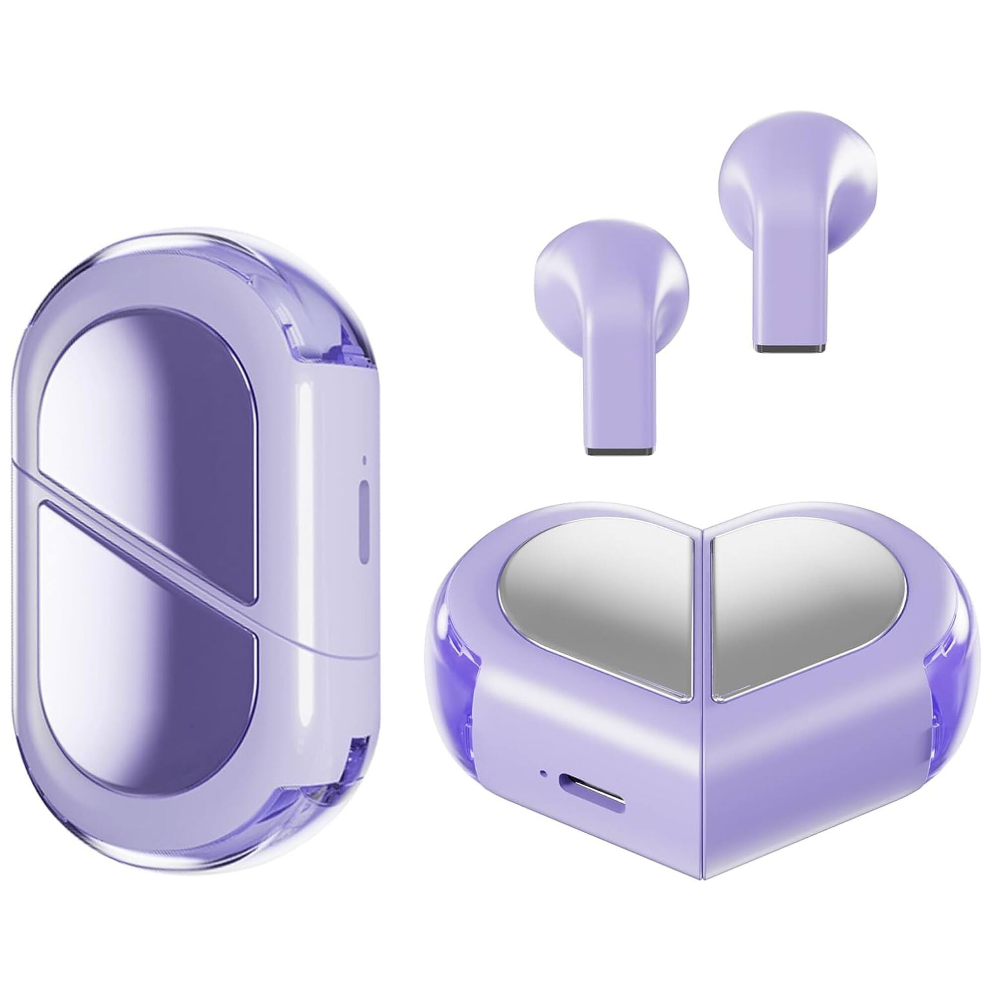 Front. YONWAY - Heart Wireless Earbud for Small Ears Canals Women, Mini Invisible Earbuds Wireless Bluetooth for iPhone Android.