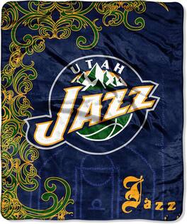 Northwest - Utah Jazz NBA Street Edge Design 50x60 Micro Raschel Throw Blanket - Multi