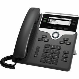 Cisco Consumer Products - Cisco 7841 IP Phone - Corded - Corded - Tabletop, Wall Mountable - TAA Compliant - 4 x Total Line - VoIP - 3.5" - Black