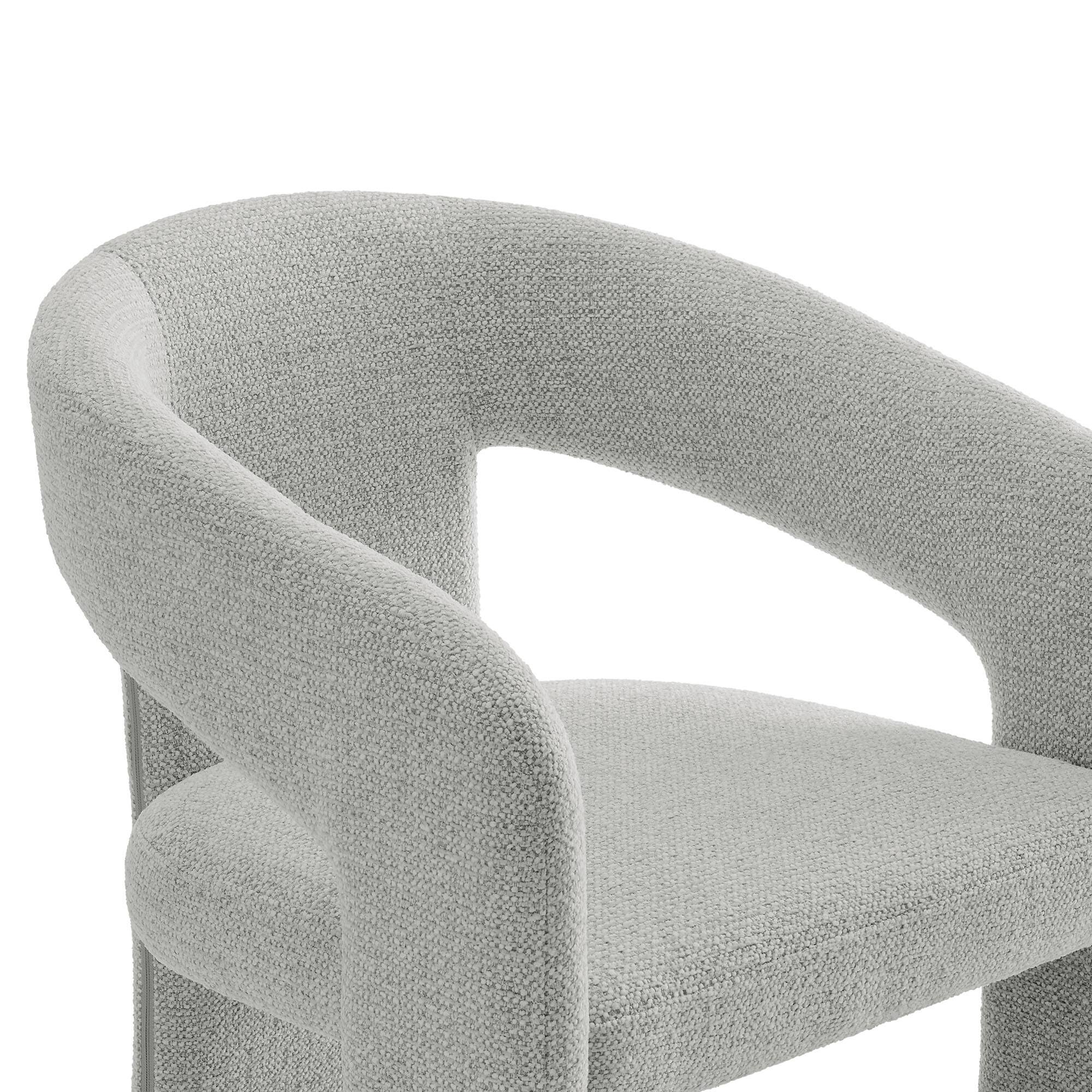 Alt View 4. Modway - Oslo Barrel Fabric Upholstered Dining Accent Chair by Modway - Gray.