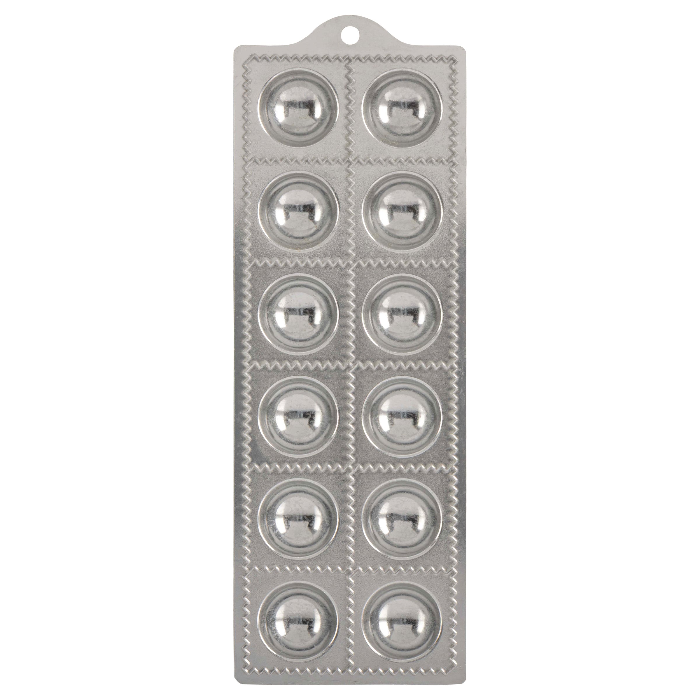 Kings County Tools - Round Ravioli Mold with Roller - Silver