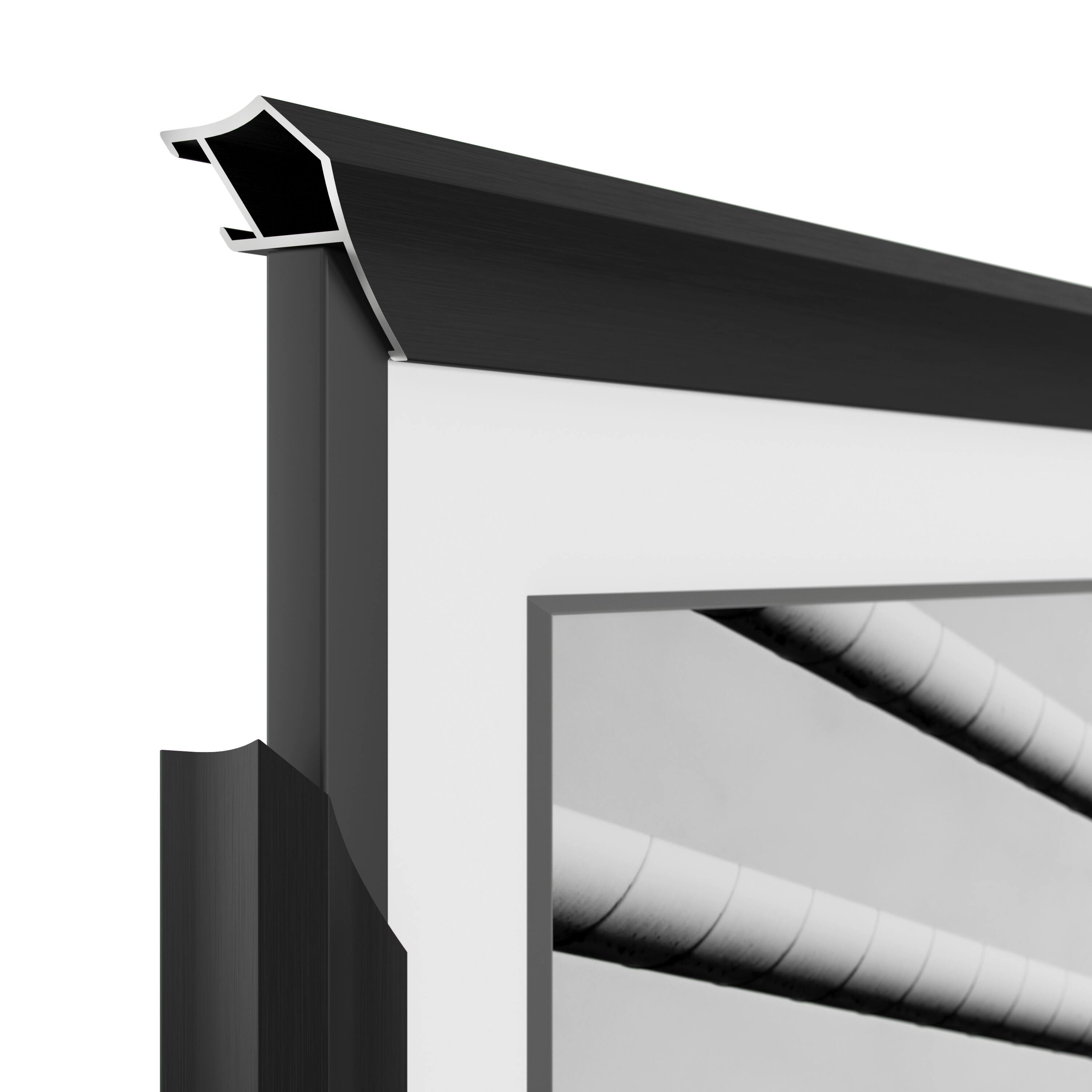 Alt View 16. Deco TV Frames - Alloy Prismatic Bezel for Samsung The Frame TV - 75" - Anodized Black.