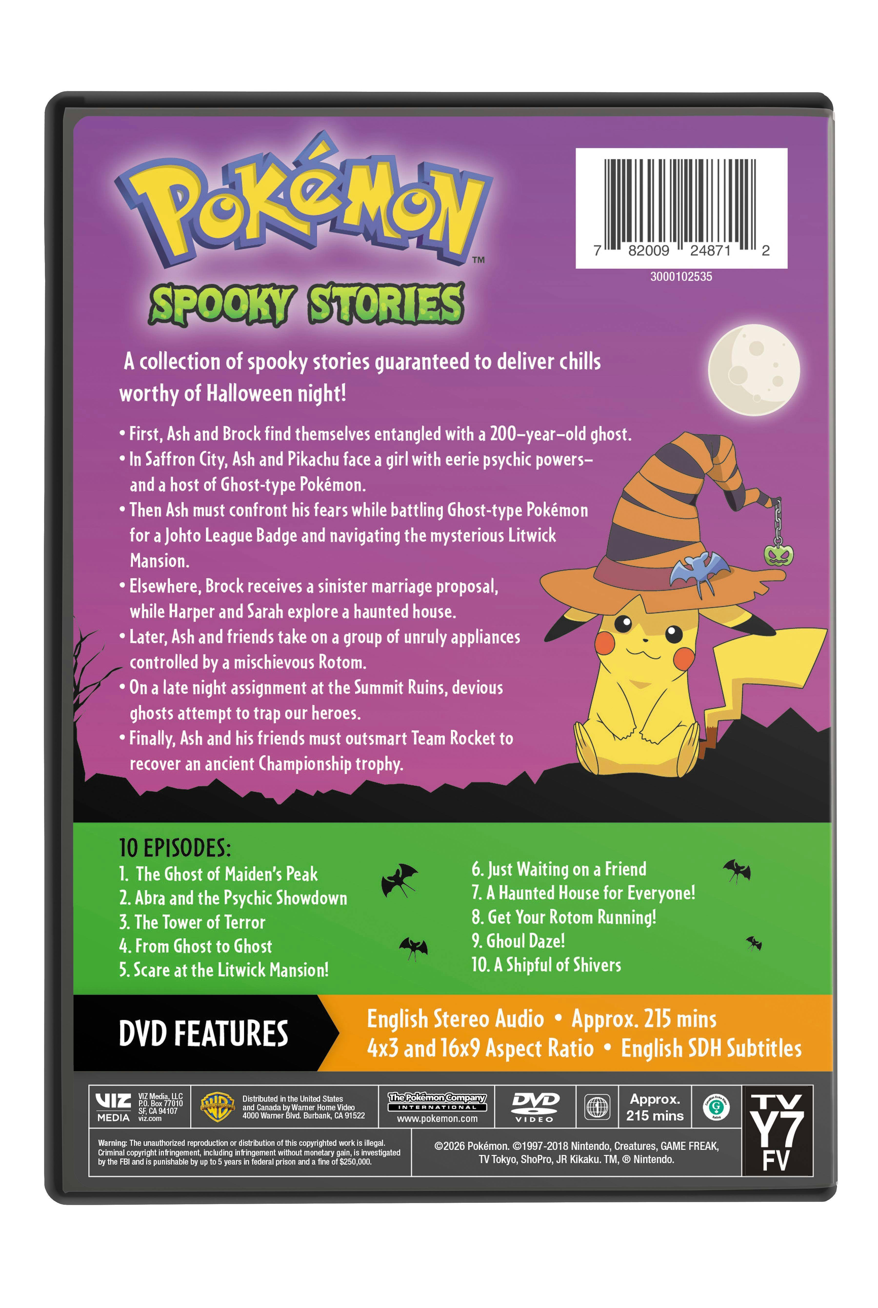 Back. Pokemon Spooky Stories   - DVD.