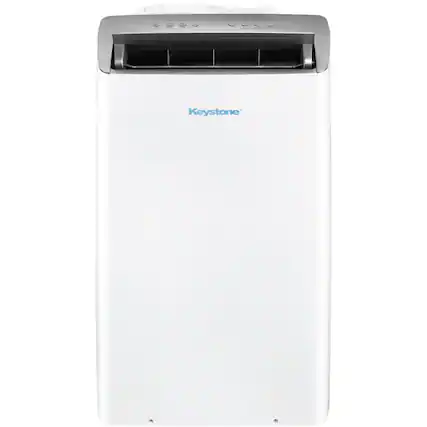 Front. Keystone - 14,000 BTU ASHRAE/12,000 BTU DOE Portable Inverter Air Conditioner with Remote Control - White.