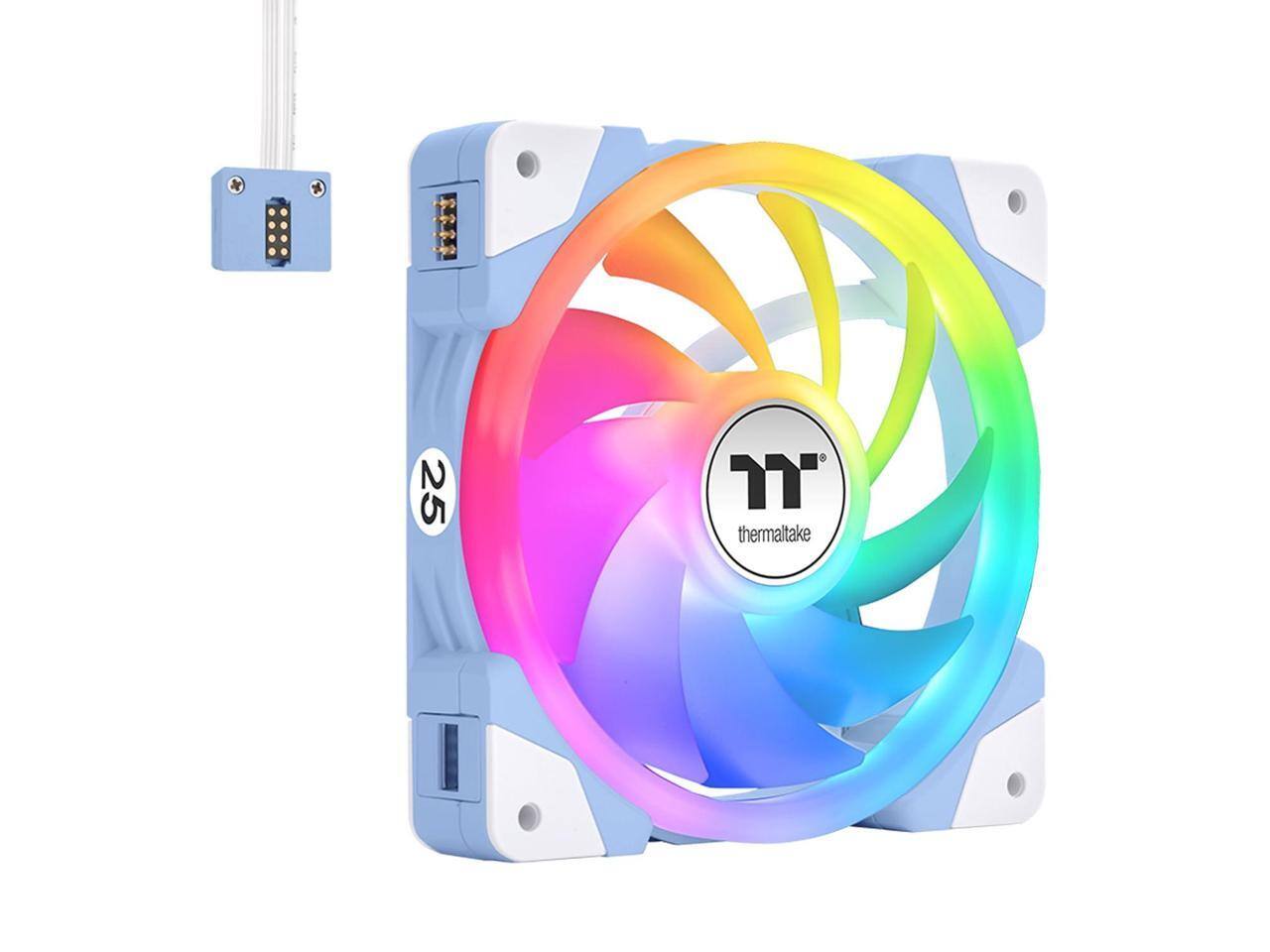 Alt View 7. Thermaltake - Thermaltake SWAFAN EX12 ARGB Cooling Fan 3 Pack CLF183PL12BUA - ARGB.