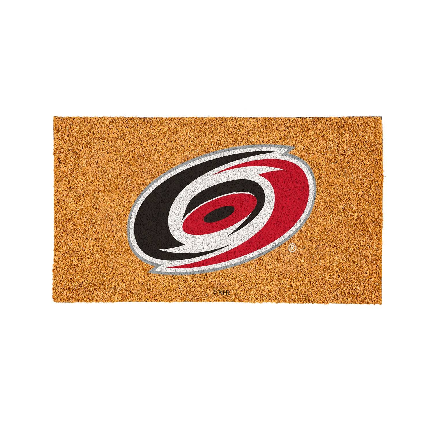 Front. Evergreen Enterprises - Carolina Hurricanes 28" x 16" Logo Turf Mat - Multicolor.