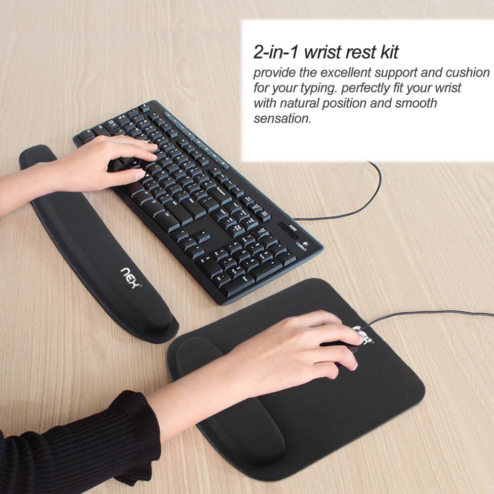 2-in-1 wrist rest kit provide the excellent support and cushion for your typing. perfectly fit your wrist with natural position and smooth sensation.

I

- I - T

Logitech 
R