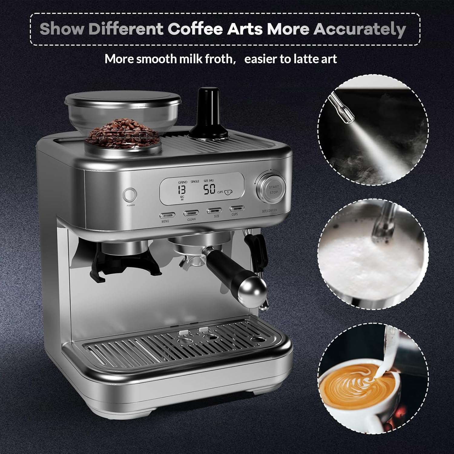 Show Different Coffee Arts More Accurately

More smooth milk froth, easier to latte art
