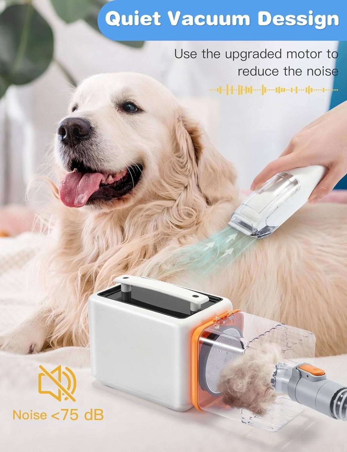 Quiet Vacuum Design  
Use the upgraded motor to reduce the noise  
Noise <75 dB