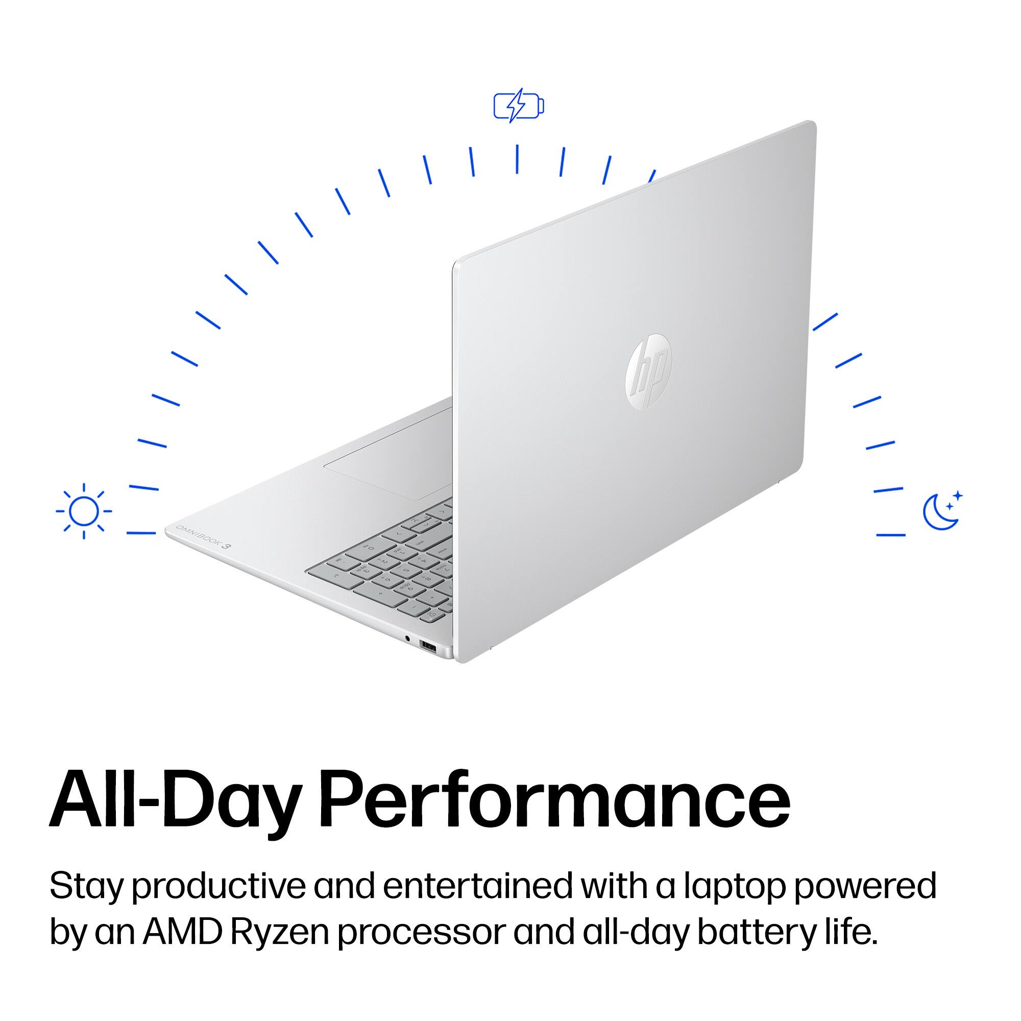 4 h HANAOON P 20 - - - 1 - - - All-Day Performance

Stay productive and entertained with a laptop powered by an AMD Ryzen processor and all-day battery life.