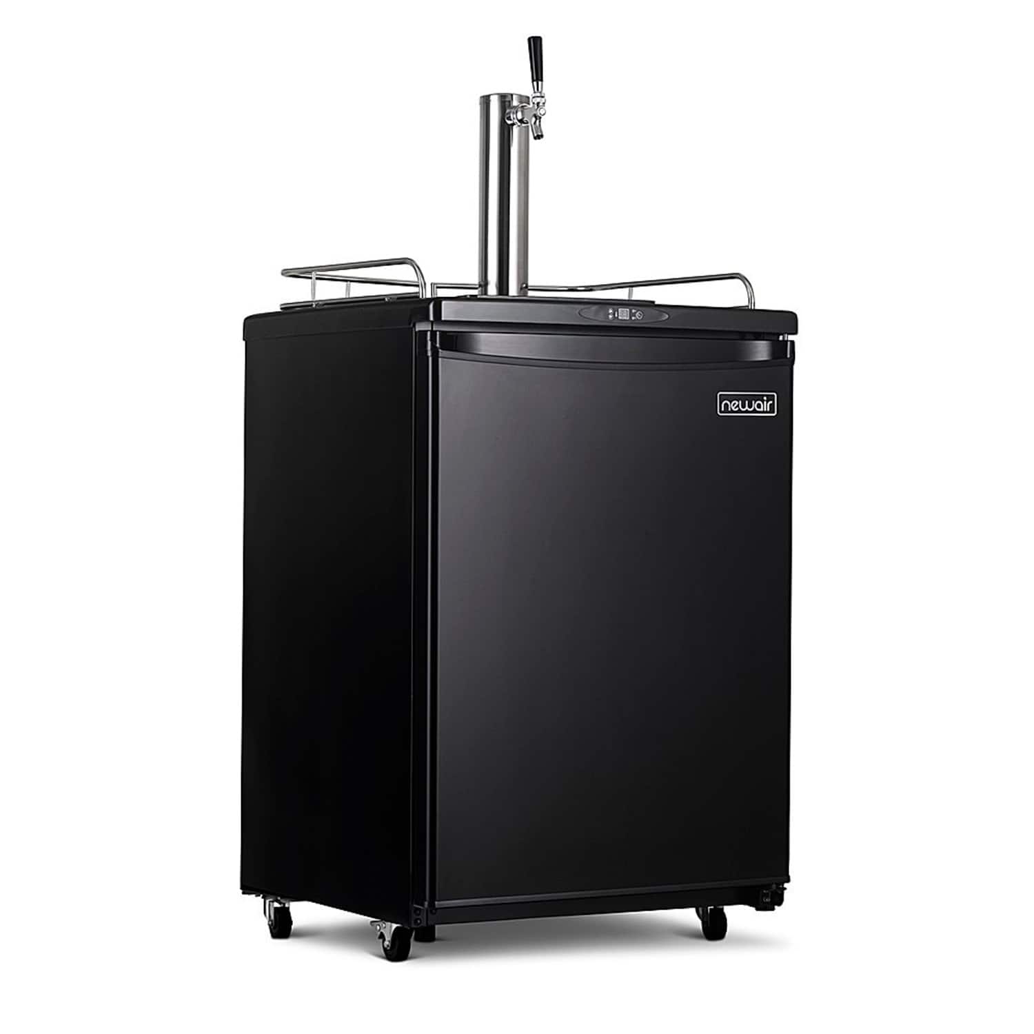 Front. NewAir - Single Tap Kegerator w/ Draft Beer Kit Included - Black.