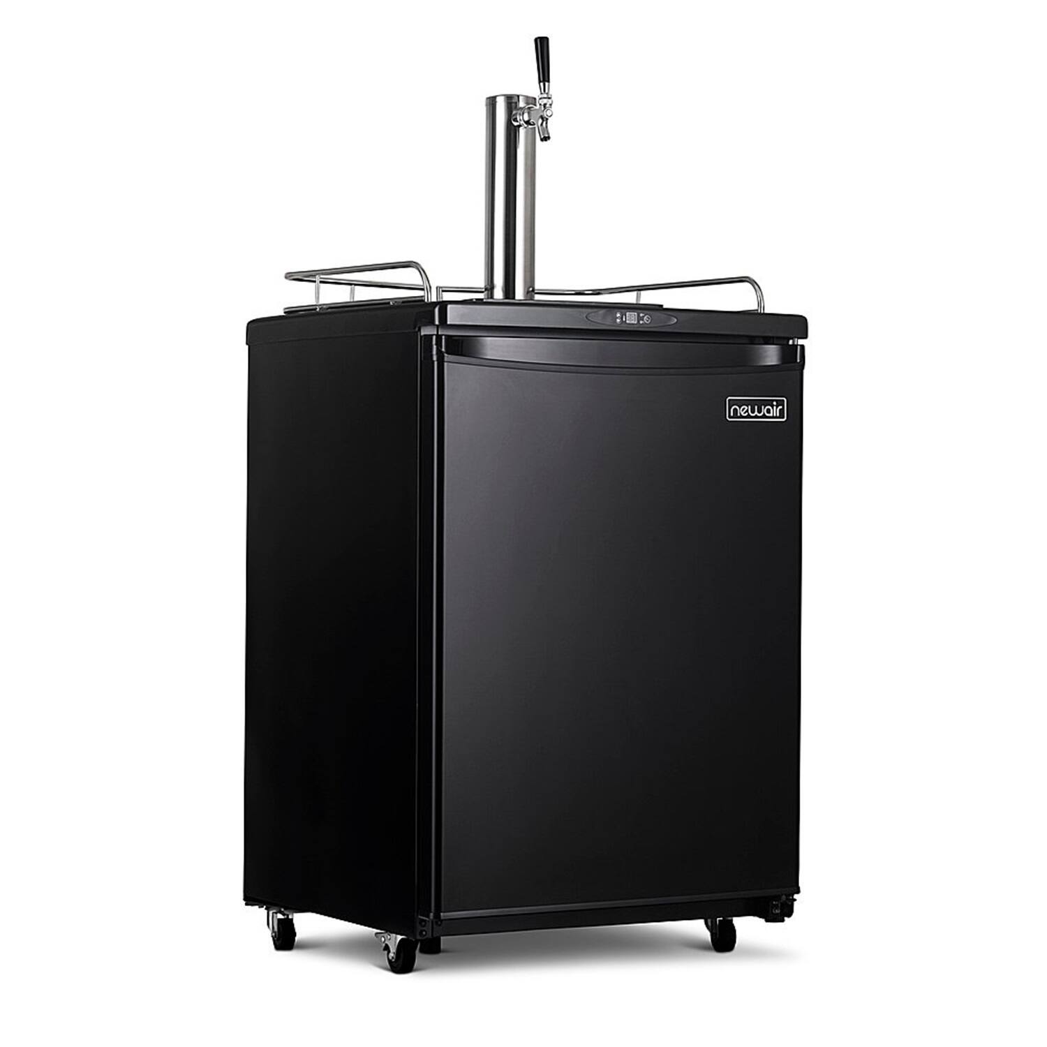 Front. NewAir - Single Tap Kegerator w/ Draft Beer Kit Included - Black.