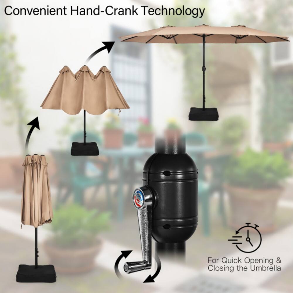 Convenient Hand-Crank Technology  
For Quick Opening & Closing the Umbrella