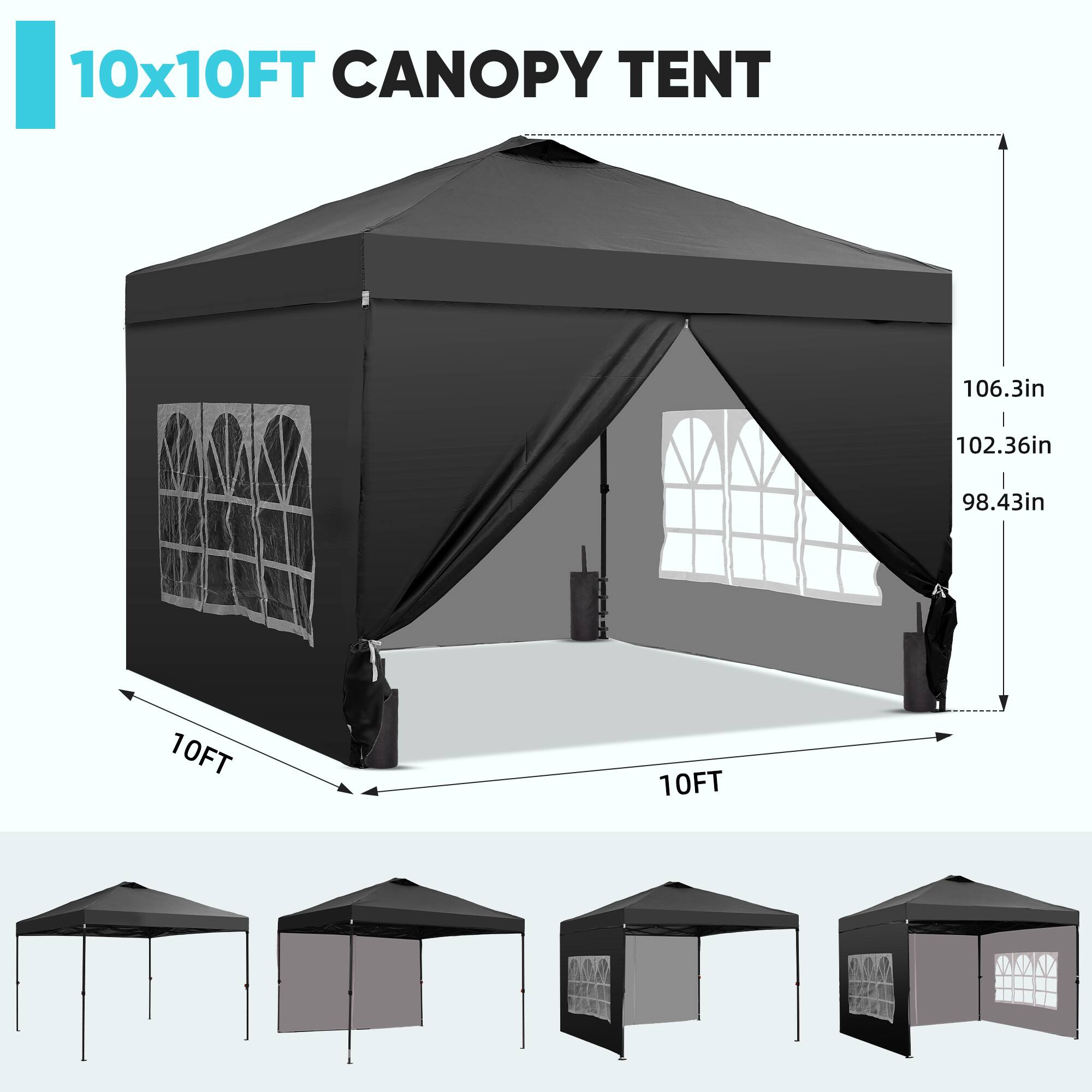 10x10FT CANOPY TENT

106.3in  
102.36in  
98.43in  

10FT  
10FT