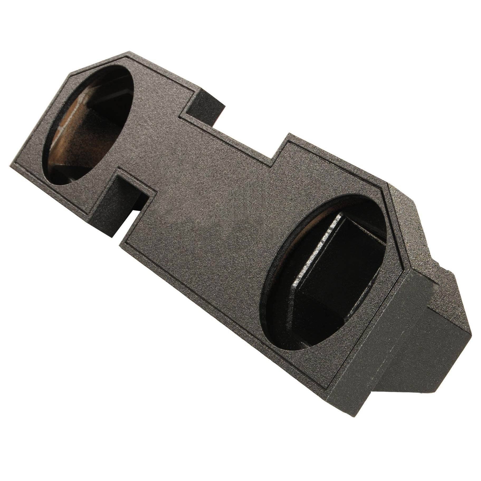 Alt View 2. QPower - QPower Dodge Ram Quad Cab '02-Newer Dual 10" Sub Box Enclosure w/ Bedliner Spray - Black.