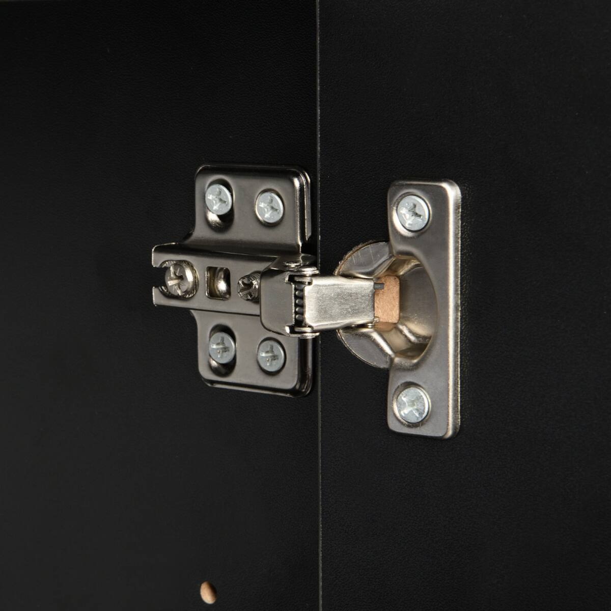 Alt View 6. Halitaa - Modern Shoe Storage Cabinet, Adjustable Shelves Shoe Rack Organizer with 4 Doors and 1 Drawer - Black.