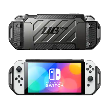 The text on the image can be grouped and corrected as follows:
- "PRO"
- "NINTENDO SWITCH"