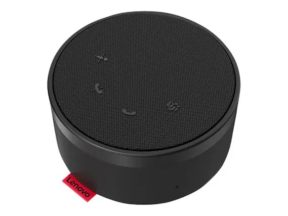 Front. Lenovo - Go Wired Speakerphone - Thunder Black.