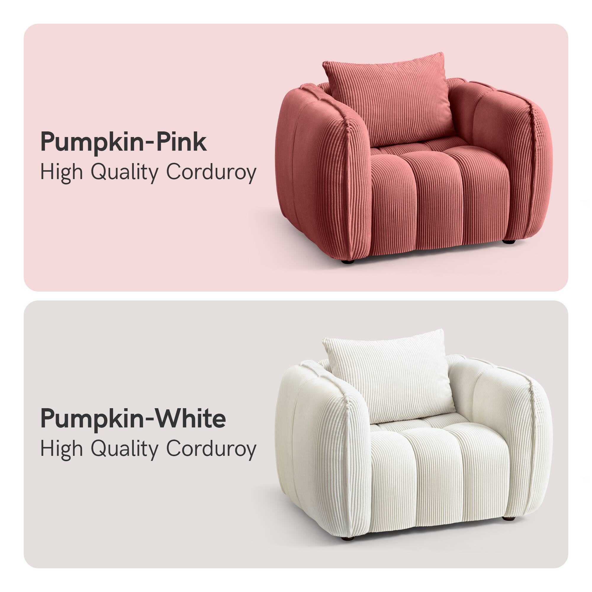 Pumpkin-Pink  
High Quality Corduroy  

Pumpkin-White  
High Quality Corduroy